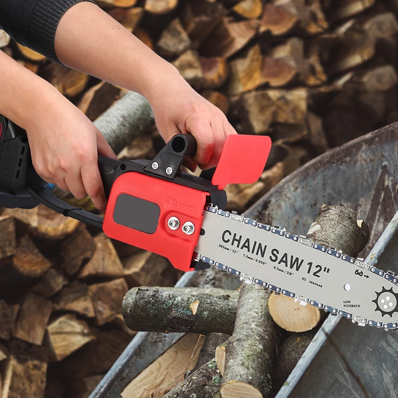 12 Inch Lithium Electric Chain Saw Wood Cutter Portable Royal Garden Chainsaw Garden Tools