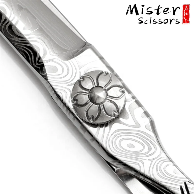 
SUS440C Damascus Pattern Professional Hair Cutting Scissors 6.0 inch 