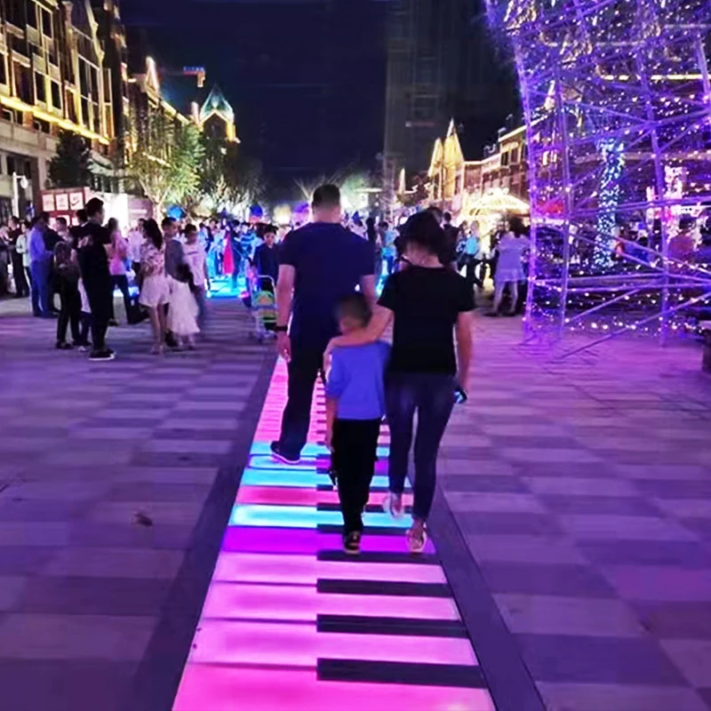 OEM factory custom led light up interactive piano dance floor commercial digital piano keyboard led music flooring