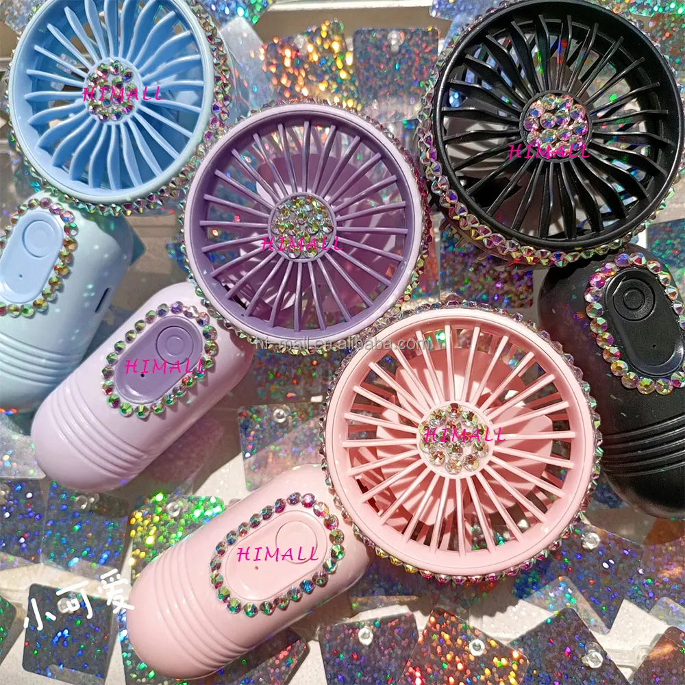 Private Label Lashes Fan Pink Cute Handheld UBS Electric Portable Mini Fan Dryer Rechargeable Battery Mini Fans With Stand