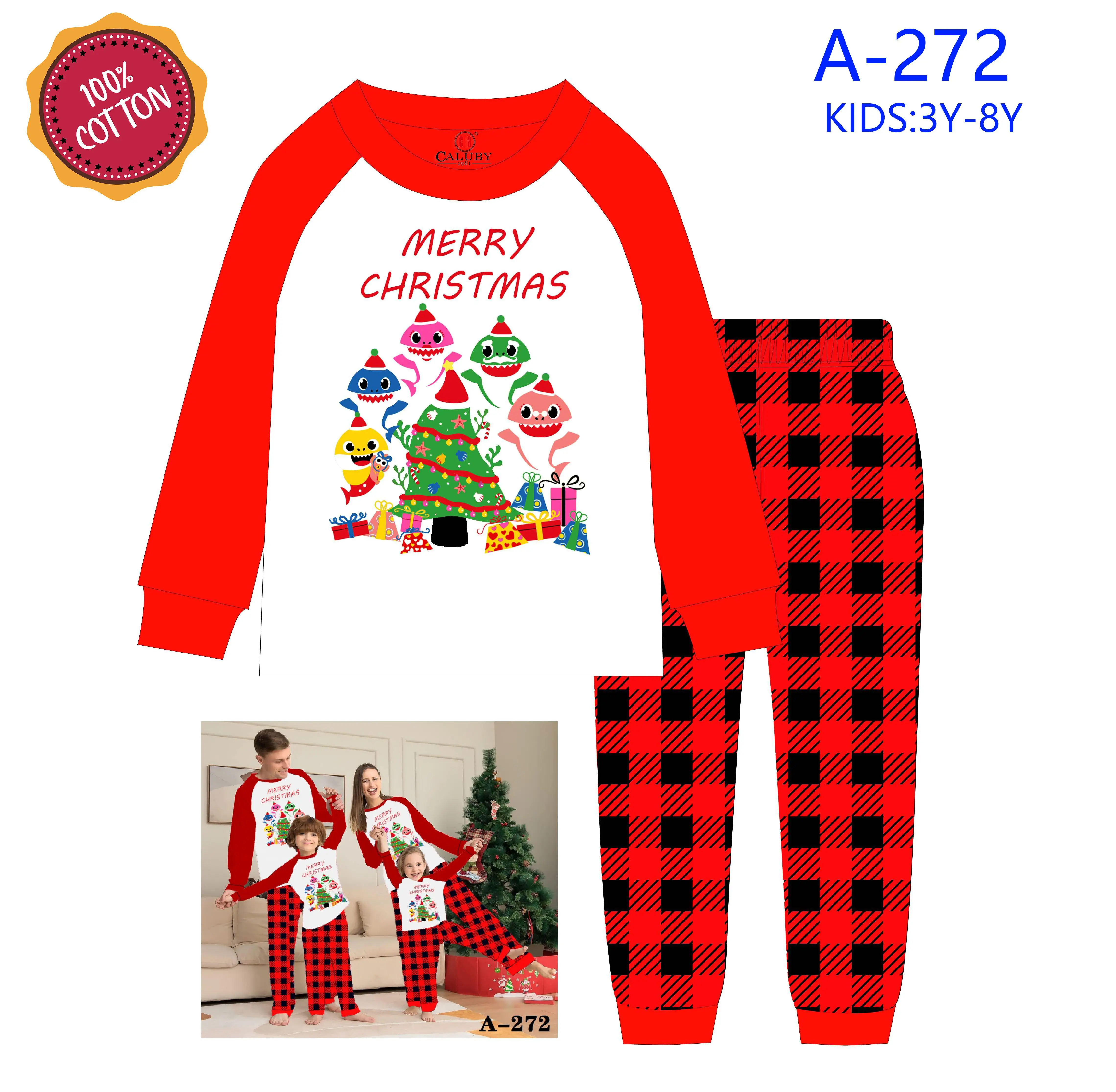 children clothing wholesale long sleeve pyjamas kids christmas pajamas pjs set kids pajama set cotton pajama for kids girls set