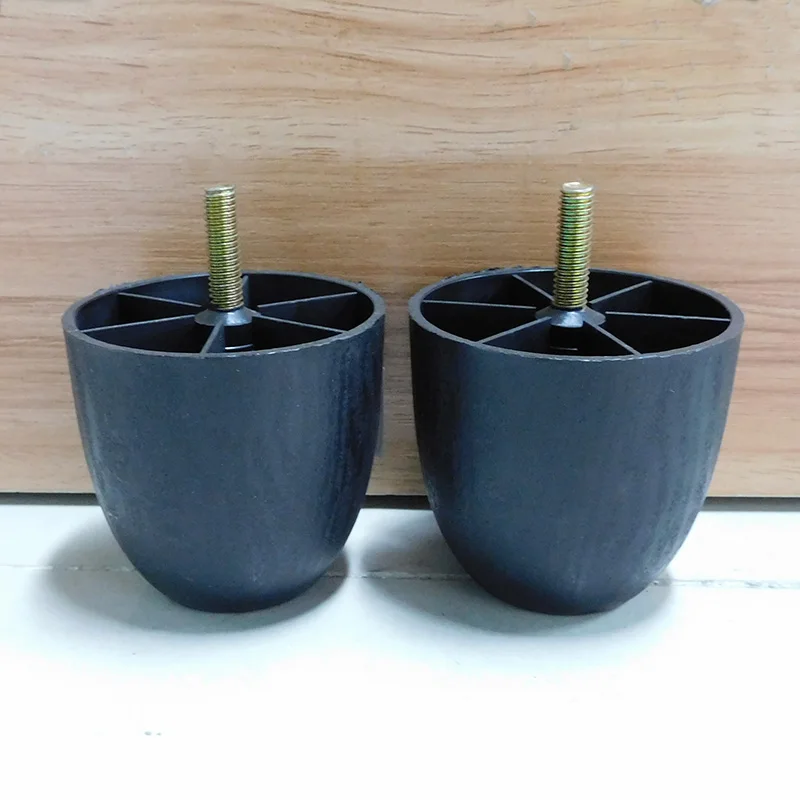Custom Black Sofa Leg Plastic Furniture Legs Plastic Sofa Feet for Furniture Livingroom Cabinet Legs Adjustable Height for Chair