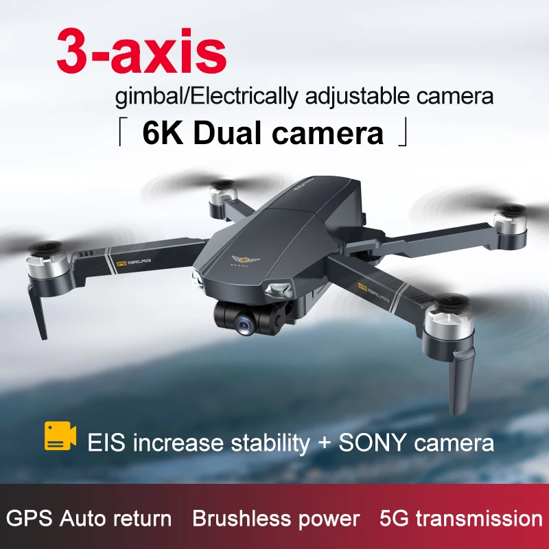 X20 5G WIF GPS Дрон бесщеточный двигатель 3-осевой карданный двойной 6K HD камера складной Квадрокоптер
