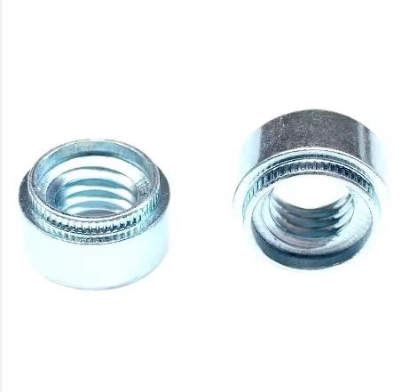 Zinc blue and white plated round serrated rivet bushing nuts processing machines