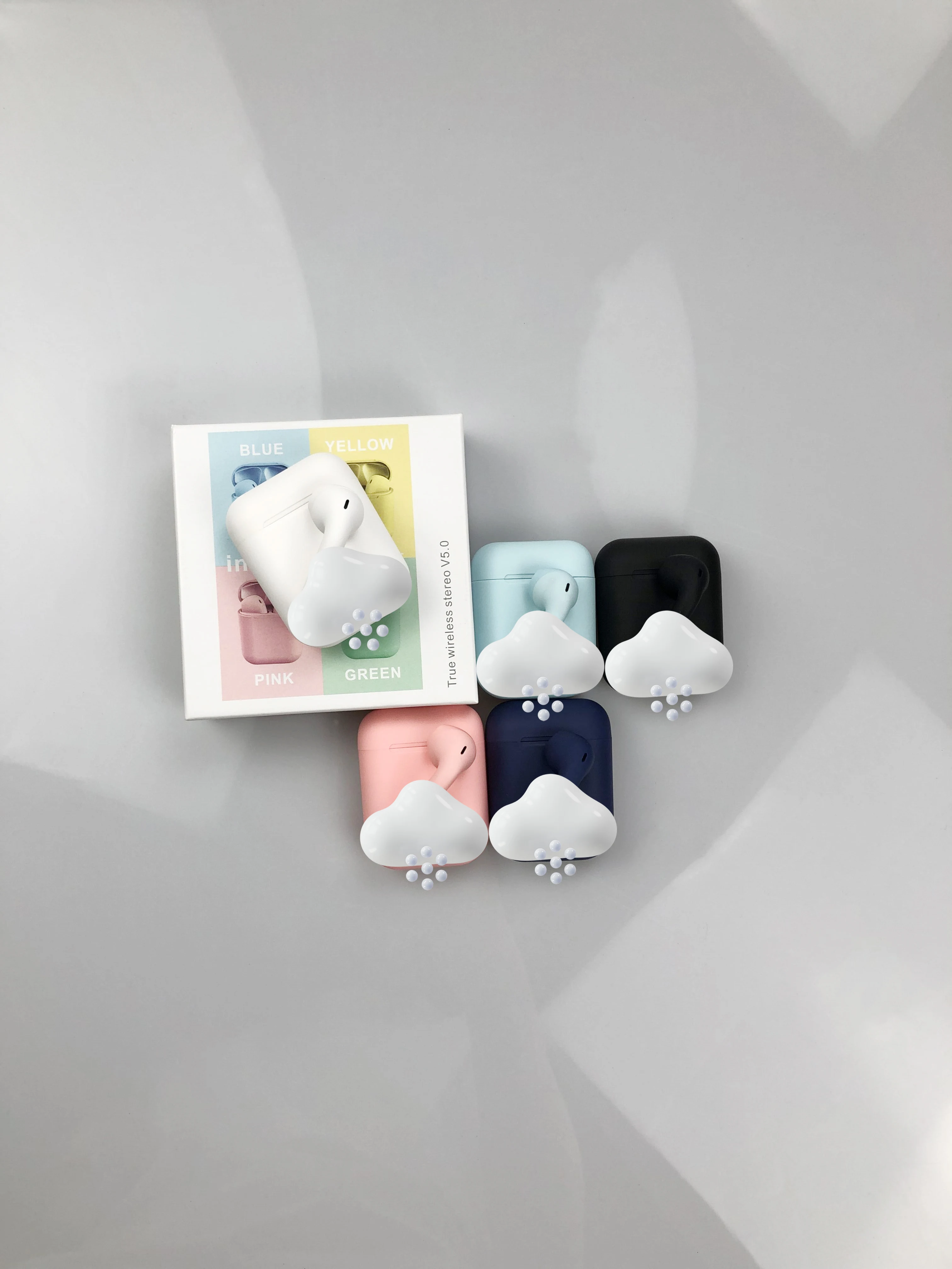 NEW Macaron Colour Audifonos Fone De Ouvido Inpods I12 Auricular Audifonos I12 Tws Pro Max Earbuds I12 Tws Wireless Earphones BK