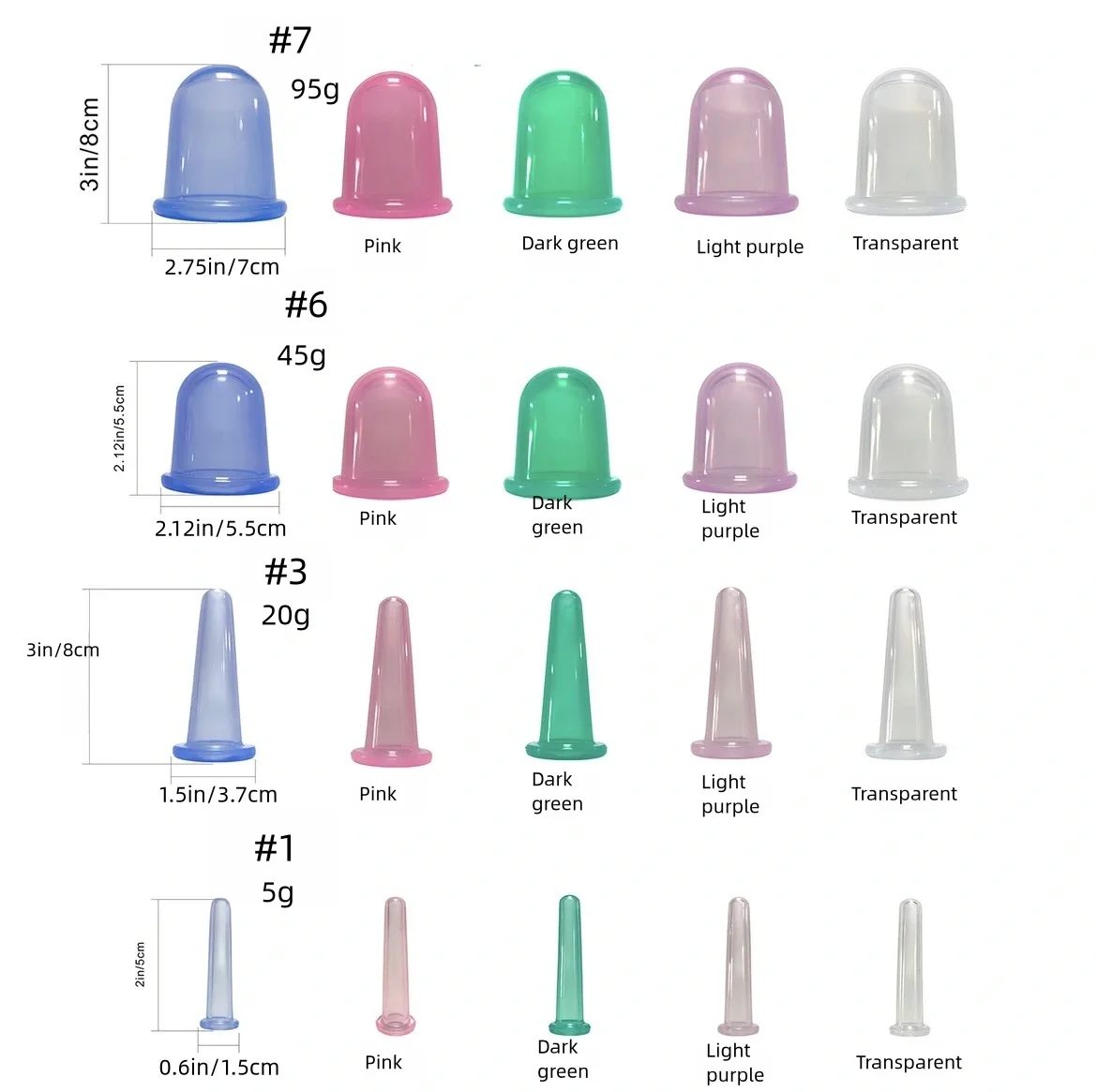 vacuum massage cup for makeup gift Silicone Facial Cupping Therapy Set Eye Face Massage Cup Kit Anti Cellulite set for Adults