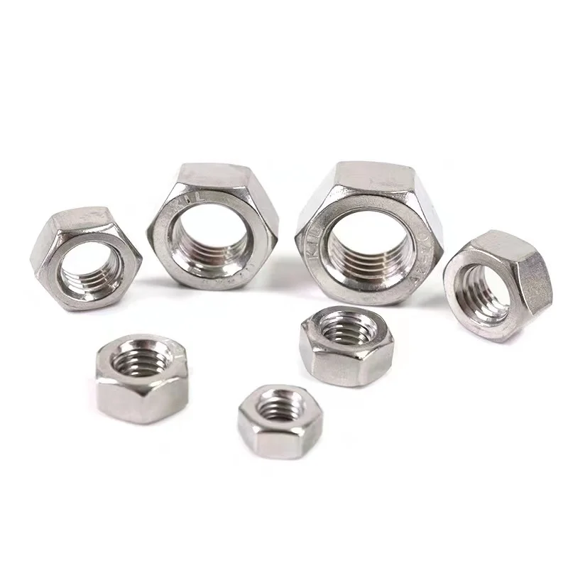 SS304 SS316 Self-locking nut Stainless Steel Metal Hex Flange 1/2 nylon lock nut