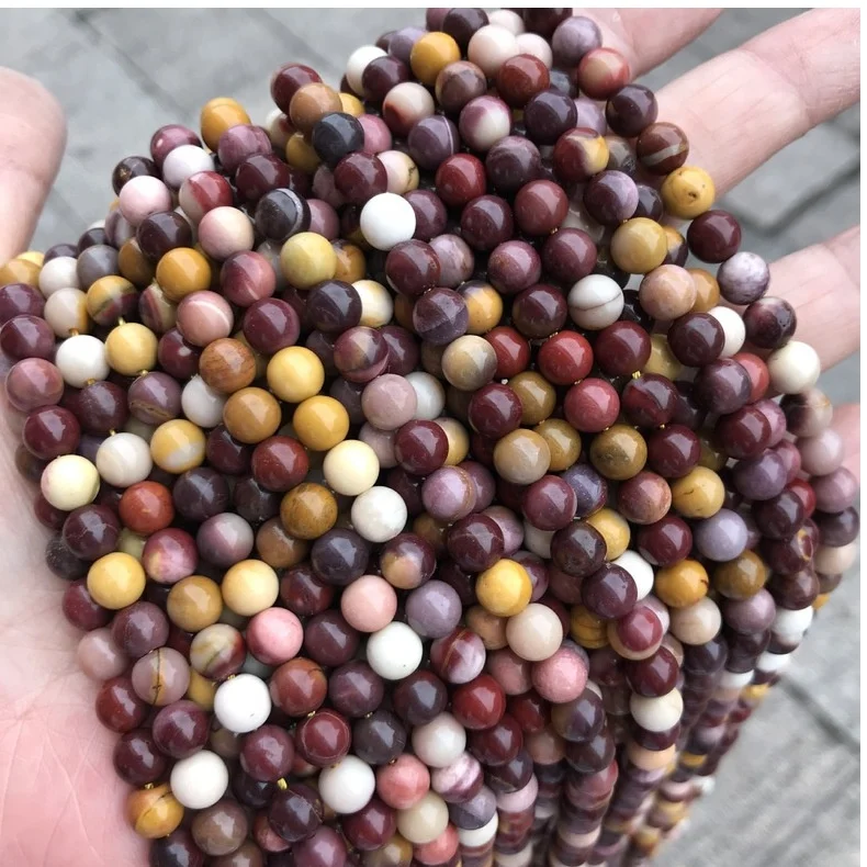 Buy Natural Stone Online Loose Round Beads Strand Moukite Mookaite Moukaite