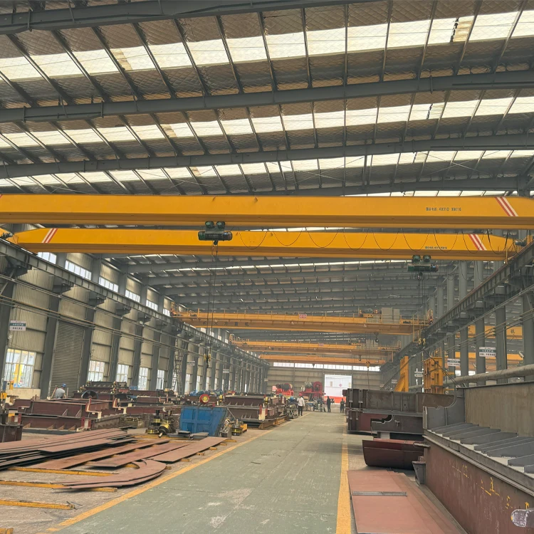 Automated indoor warehouse workstation 15ton single beam overhead  trolley crane