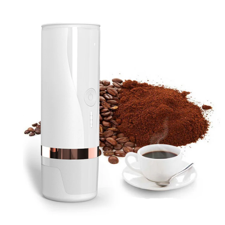 Professional pump type Outdoor light weight Coffee Maker Fashion Customized Logo Aluminum Insert USB Rechargeable Coffee Maker
