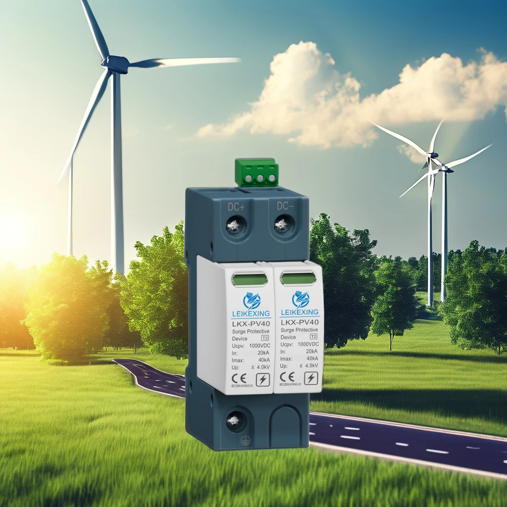 Factory Price 2P 3P 500V 1000V Electric Lightning Arrester DC Surge  Protection Protective Device Solar Photovoltaic SPD