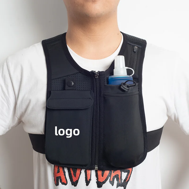 New Sports Hydration Vest Waterproof Mobile Phone Stand Adjustable  Men and Women Running Cycling Vest Backpack