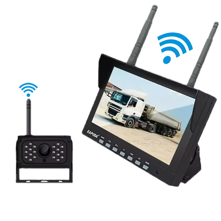 Factory Directly Selling Wireless 7 inch Reverse Backup Lcd monitor And Camera 4 Channel Truck Camera for Car Truck