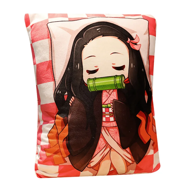 Unisex 36*27CM Anime Open Quilt Demon Slayer Pillow Stuffed Cartoon Characters Cushion Cute Style PP Cotton Filling Kids Seat