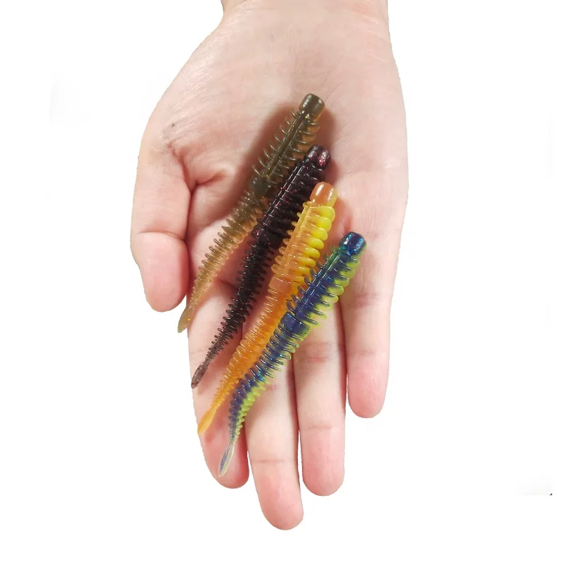OEM worm bait needle 80mm 90mm Jig Head artificial soft plastic worm grub hair tail fishing lure