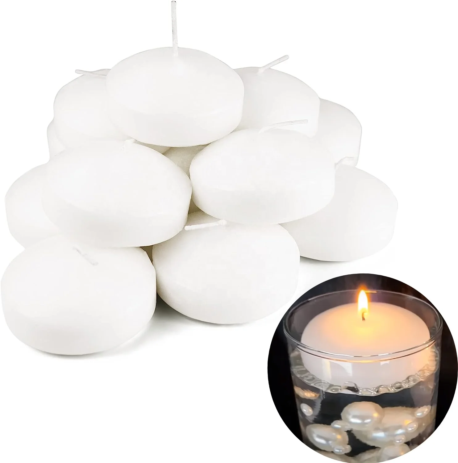 Wholesale 3 Inch White Unscented Drippless Wax Burning Candles for Cylinder Vases Weddings Party and Holiday
