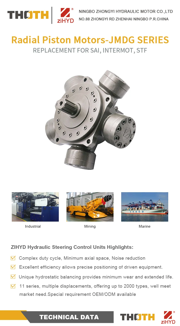 Hydraulic Radial Piston motor for Plastic Inject Machine
