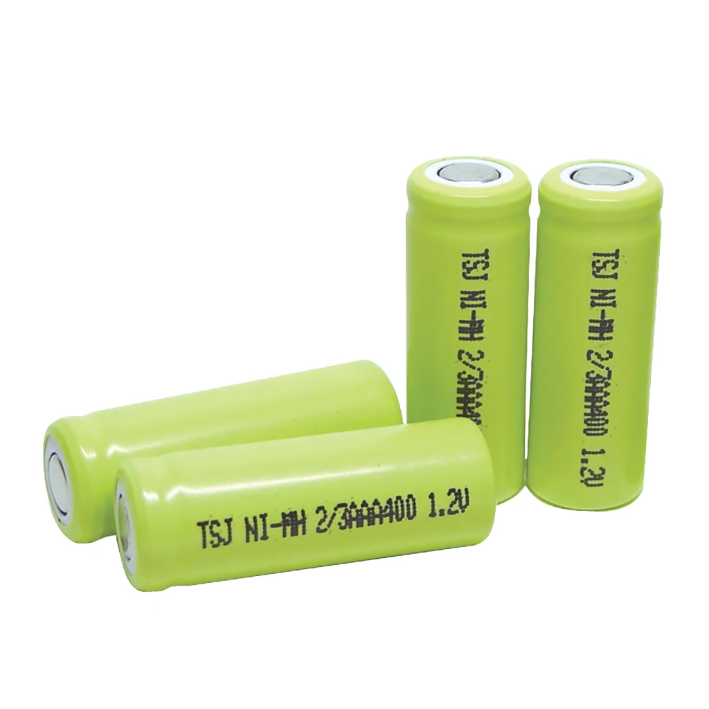 Горячая продажа 2/3AAA 400mAh 1 2 В никель-металлогидрид (Ni-MH) аккумуляторные батареи AAA