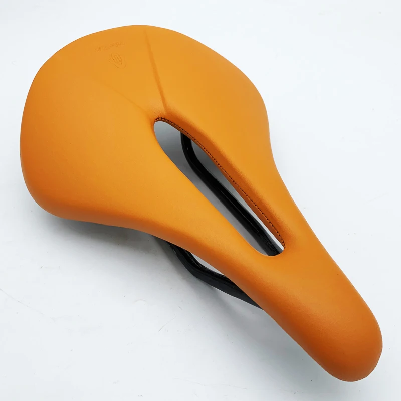 TAOZIK TS010 винтажная желто-оранжевая искусственная Губка из микрофибры кожа полностью углеродистая 150 мм седло для горного велосипеда
