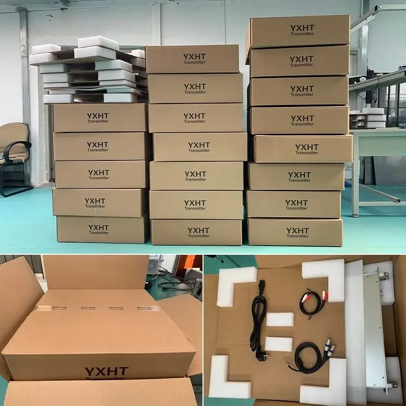 YXHT 500W FM Transmitter + 1-Bay Antenna + 30 Meters Cables with Connector Total 3 Broadcast Equipments with Free Shipping