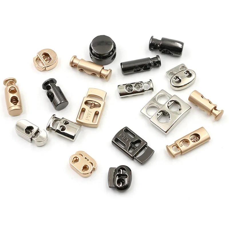 Оптовая продажа, новый дизайн, регулируемый шнур из цинкового сплава, пружинный стопор, металлическая пробка для шнура для одежды и сумок