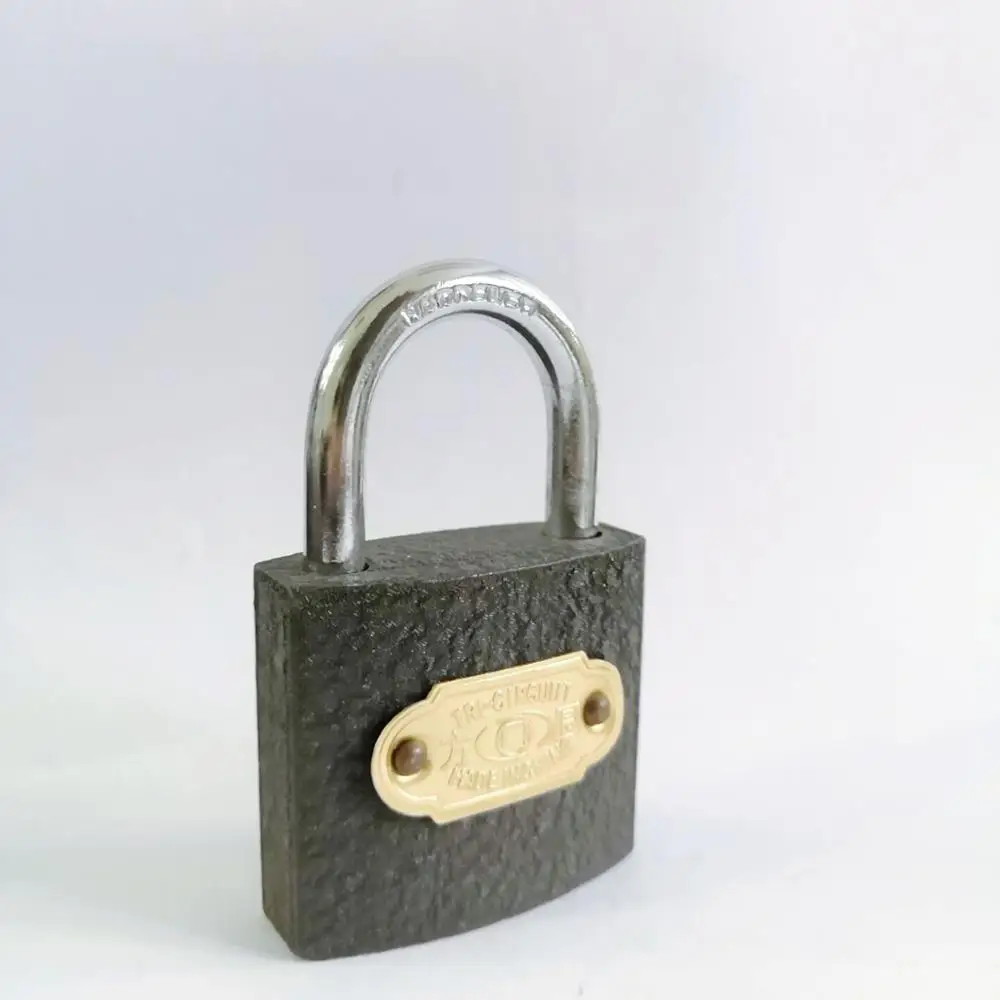 FANG YUAN  High Quality Grey Color Iron Padlock with short beam 38mm