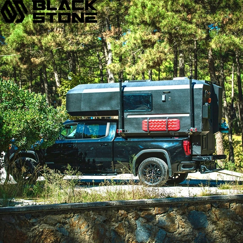 Truck camper box trailer house body slide in fiberglass off-road aluminum small semi  truck rv camper for sale