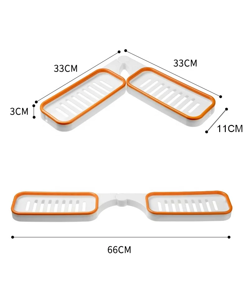 Bathroom Washroom No Punching Sink Corner Shower Shampoo Multifunctioal Storage Racks Shelf With Suction Cup Accessories