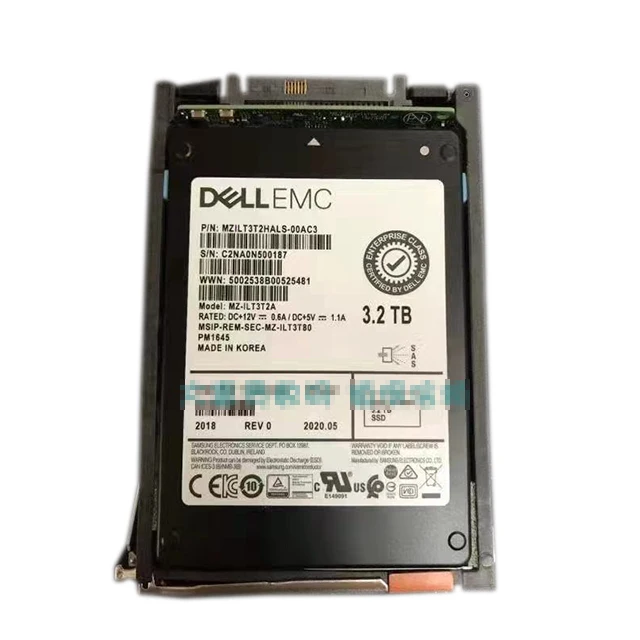 EMC D3F-2S12FXL-3200U D3F-2S12FXL-3200 3.2T 12Gb SAS SSD Hard disk