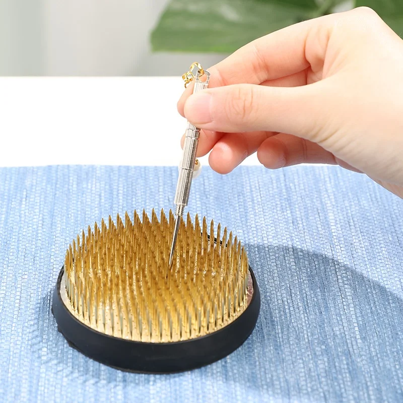 round kenzan flower frog 8 centimeters set floral florist garden insert holder tools Copper Material japanese ikebana kenzan