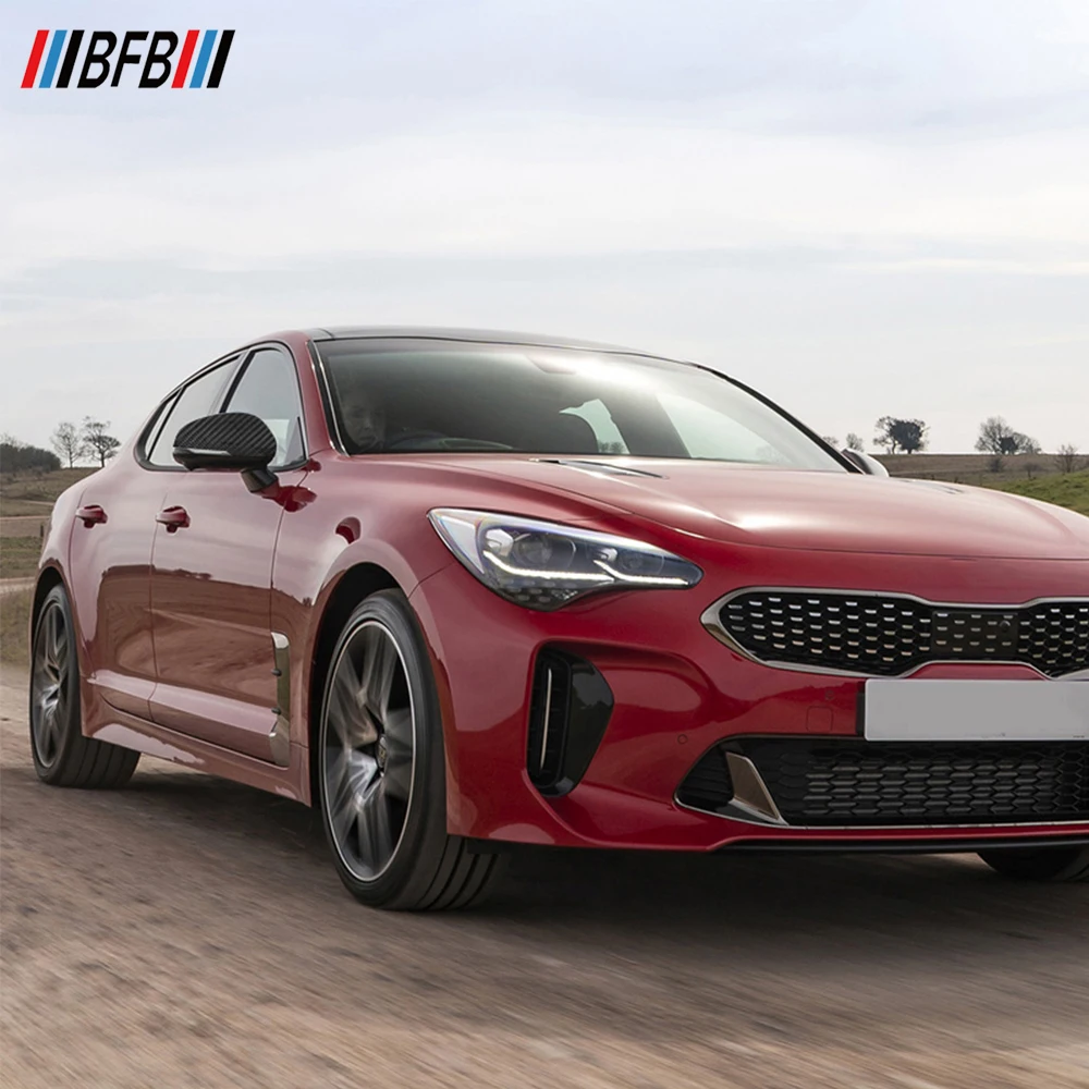 BFB для Kia Stinger 2018-2023 2 шт. карбоновые автомобильные аксессуары сухие Углеродные волокна зеркальные крышки