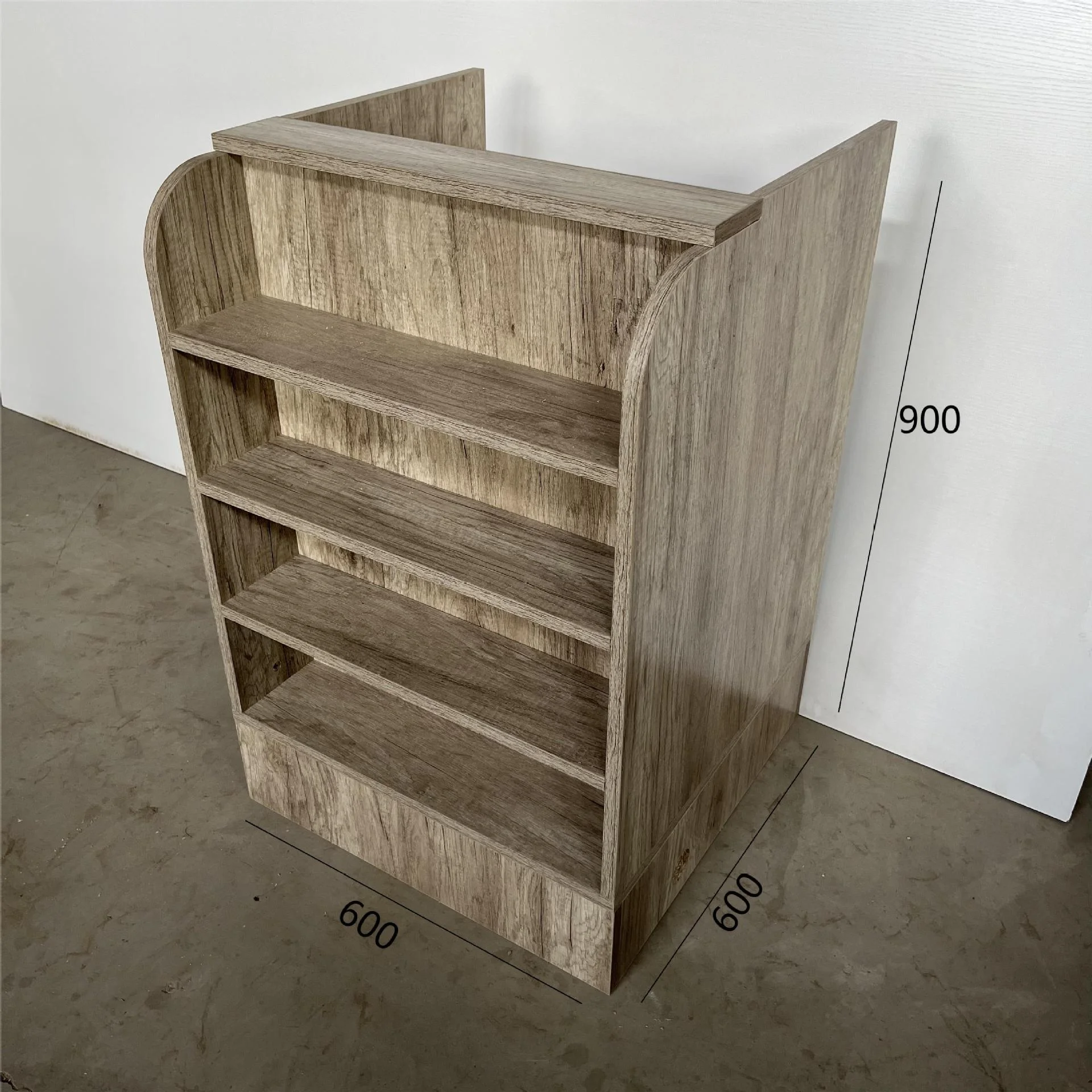 Wooden combination cabinet commercial cash register manufacturer supply supermarket corner shelves display racks cash register