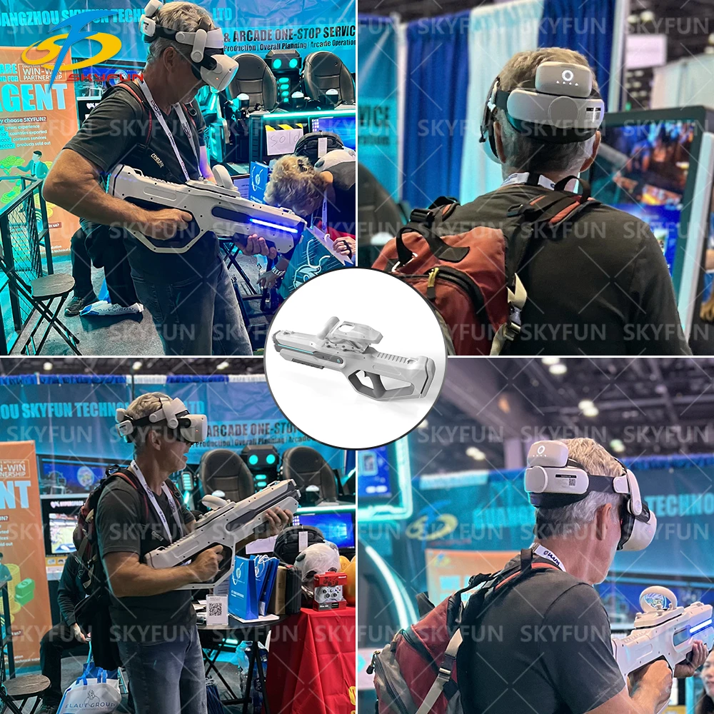 shooting game simulator kid children adults indoor outdoor playground 9d gaming vr gun