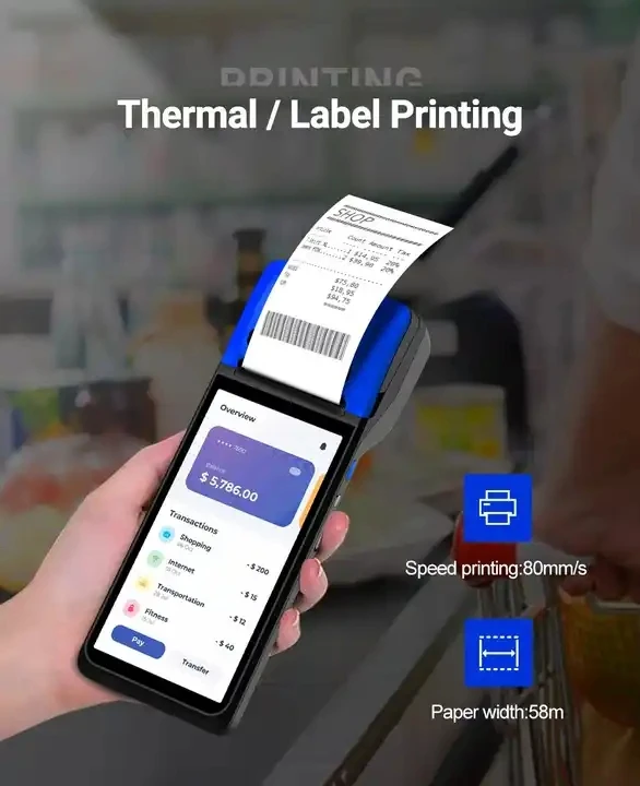 5.5/5.99 inch mobile wireless touch screen payment smart cash register handheld retail android pos systems for small business