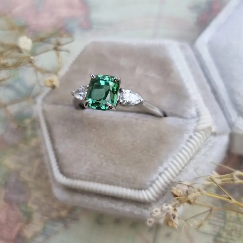 925 sterling silver Engagement Wedding Rings Jewellery, lab created diamond ruby sapphire Emerald Stone rings for women