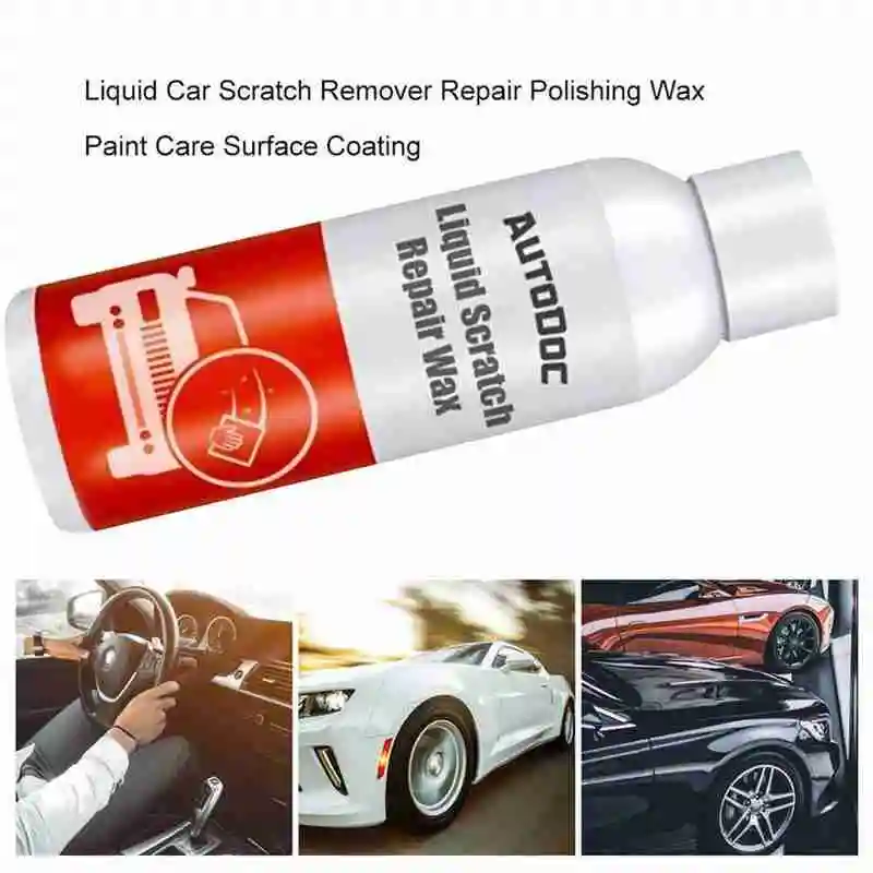 Car Scratch Repair Liquid Remove Stain Scratch Repair Agent No Trace Car Polish Cleaning Tool Liquid Scratch Repair Wax