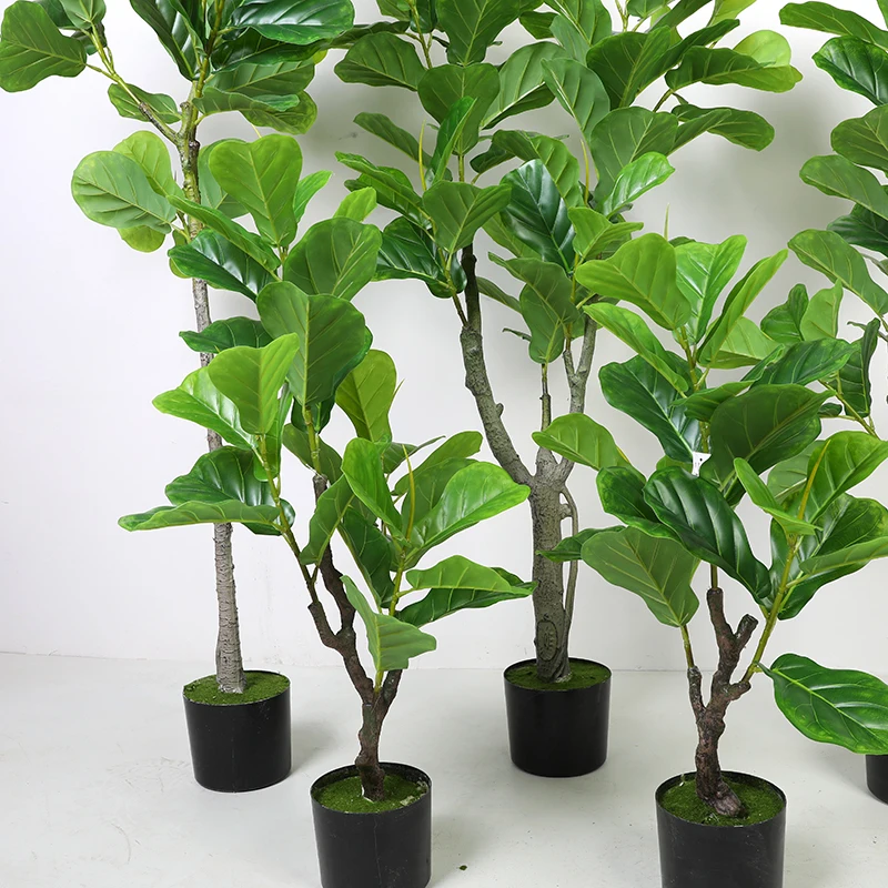 Various Height 80cm 90cm 130cm 150cm 180cm Wholesale Faux Ornamental Natural Simulation Plants With Pots for Home Decor Indoor
