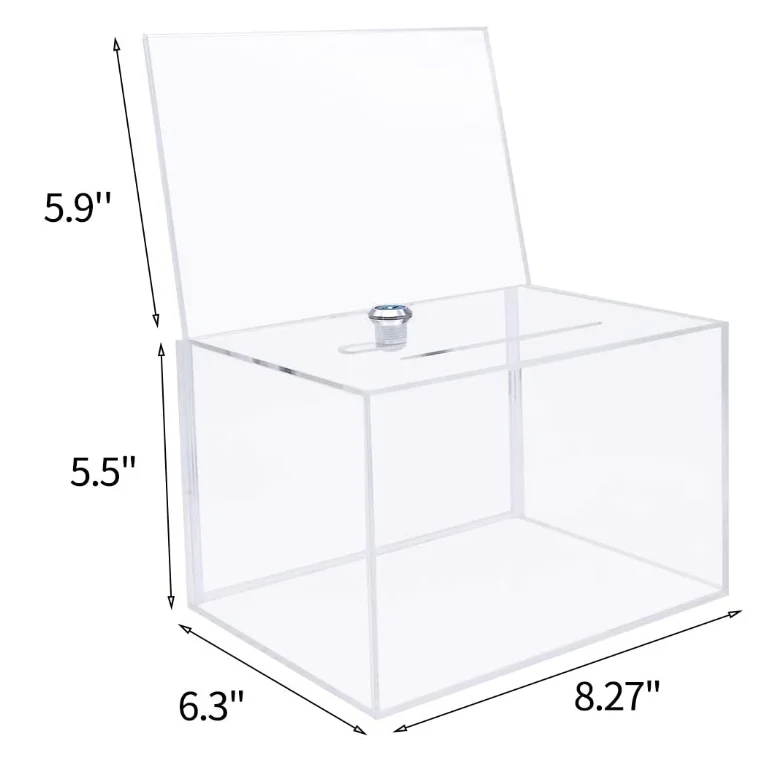 Label Clip  Acrylic Donation Boxes Charity Charity Donation Ball Box