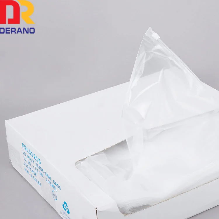 Custom slider zipper lock plastic for home textile product packaging slider bags