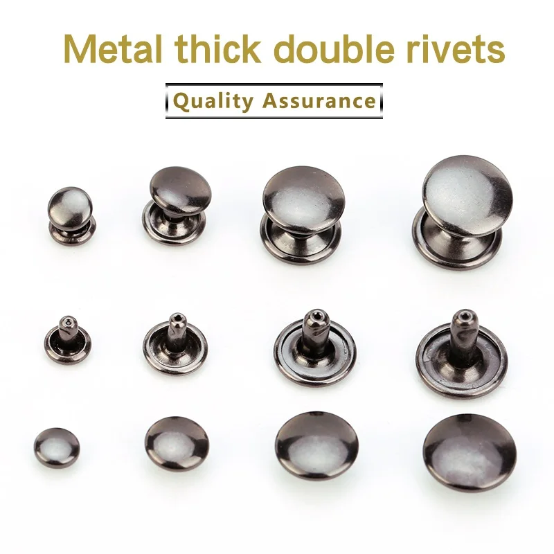 14mm Metal Spike Round Double Cap Rivet of Metal Stud Collision Nail Rock Leathercraft Belt Garment Bracelet