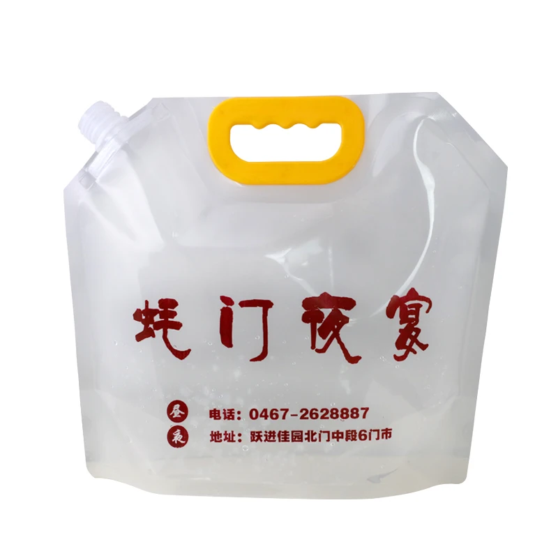 Customized liquid water milk juice oil plastic stand up packaging bag corner spout bag