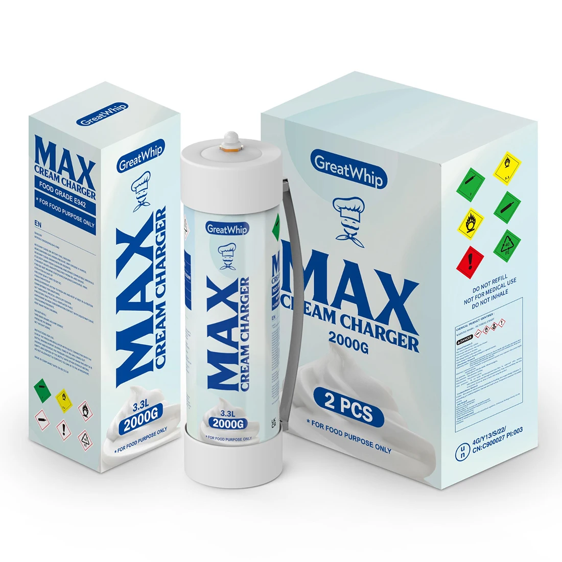 Greatwhip Flavour 3.3Lwhipped Cream Charger 3.3 Wholesale Whip Cream Chargers