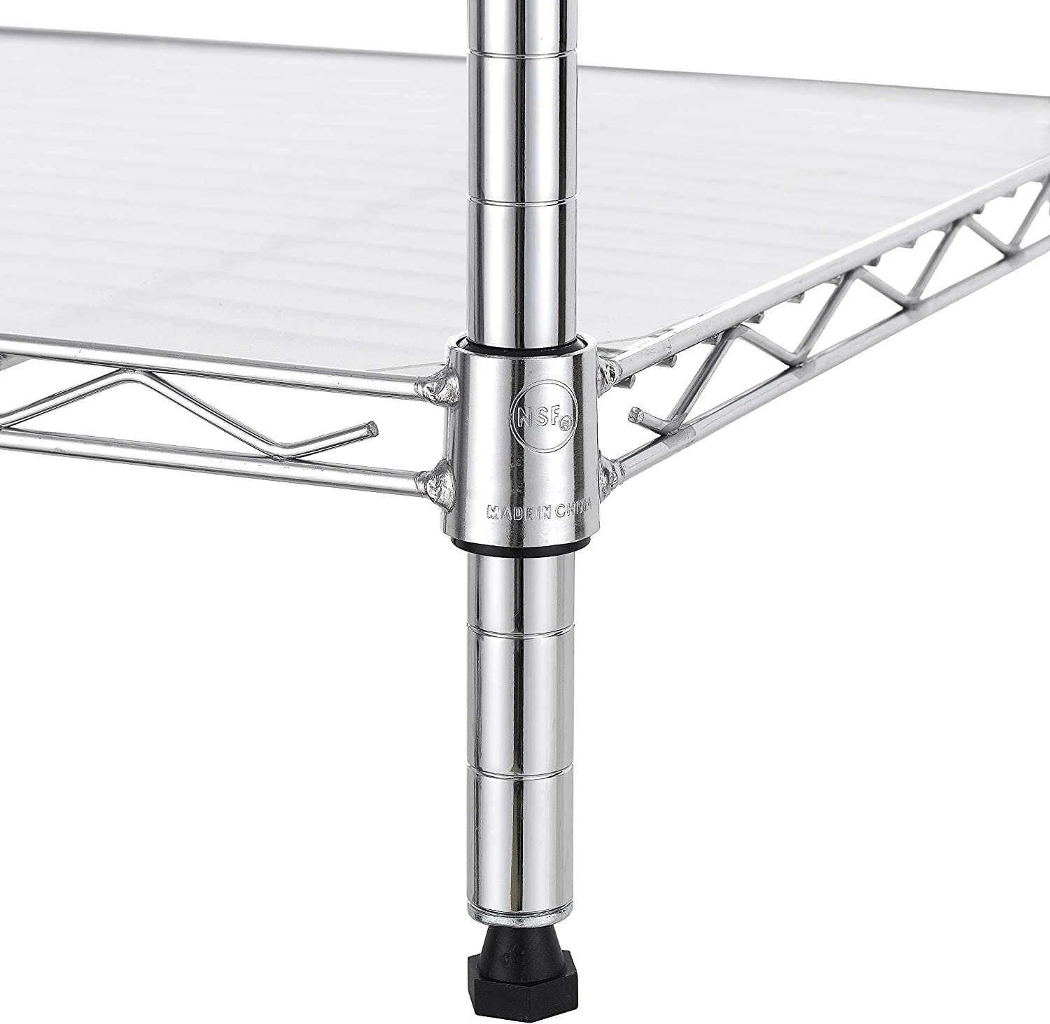 Cheap Durable Easy Assemble Chrome Wire Shelf 5 Tier Kitchen Storage Shelf Adjustable Wire Shelving