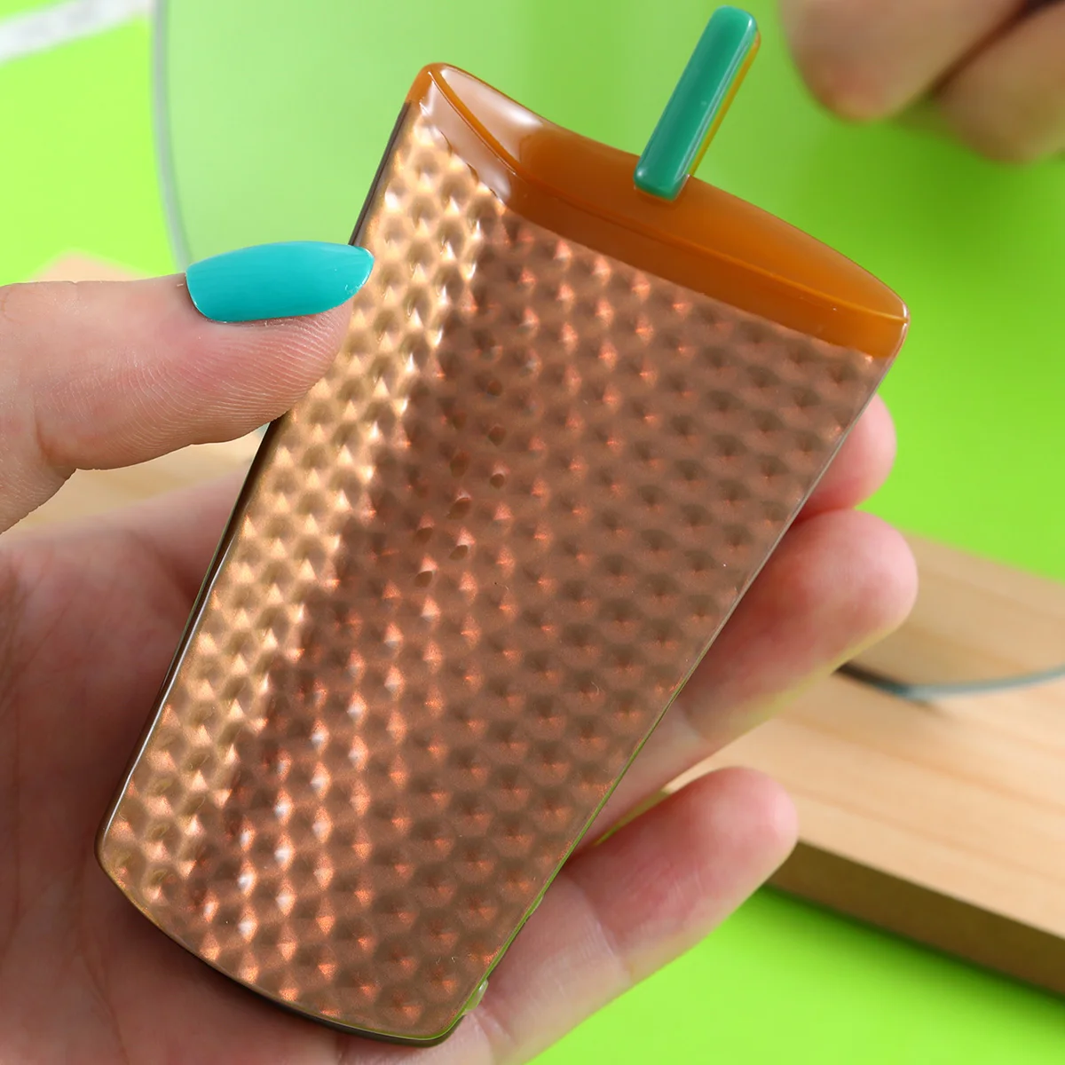 Custom Unique coffee cup Acetate Hair Claw Clip  For Women