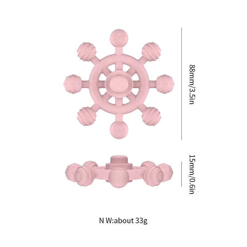 Silicoco Hot Sale Manufacturer Funny Cute Silicone Baby Teether Baby Teethers Bpa Free Food Grade Teething Ring Toys