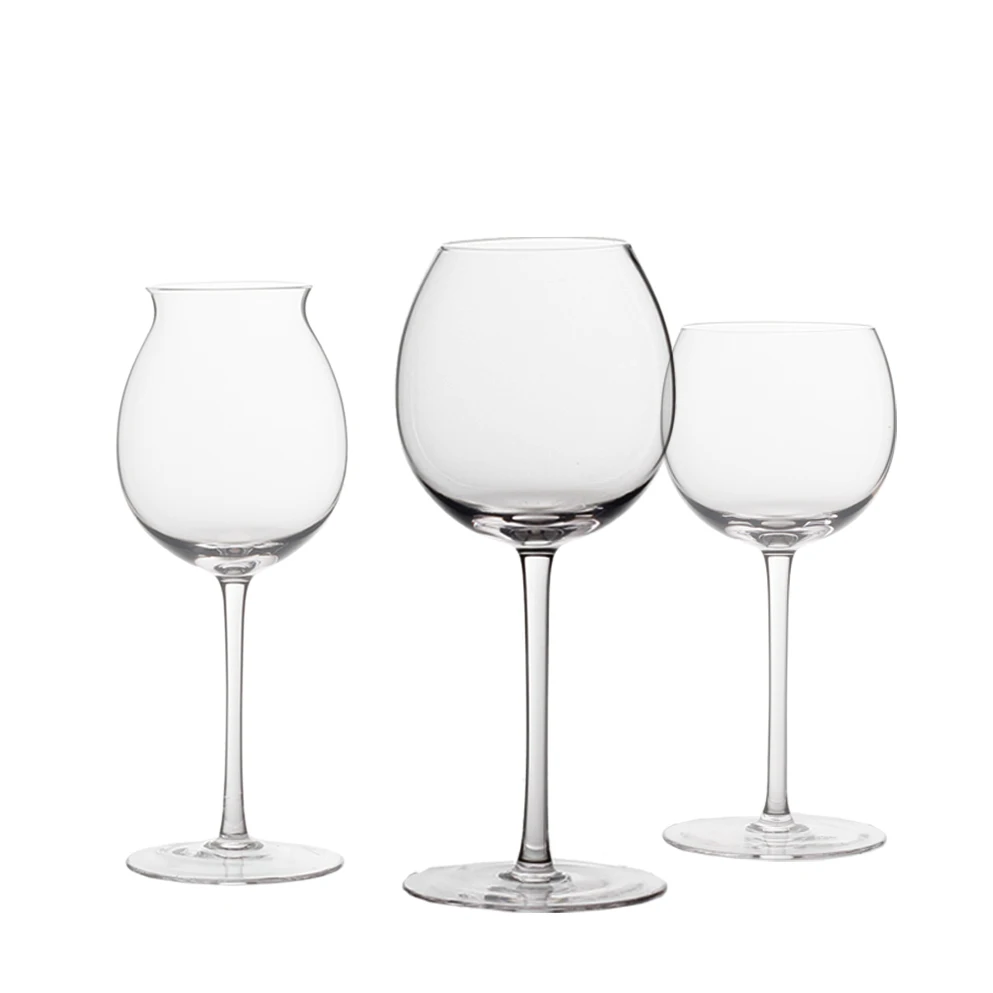 
Cheap Factory Price reausable wine glass colored embossed glasses goblet set for event tableware glass 