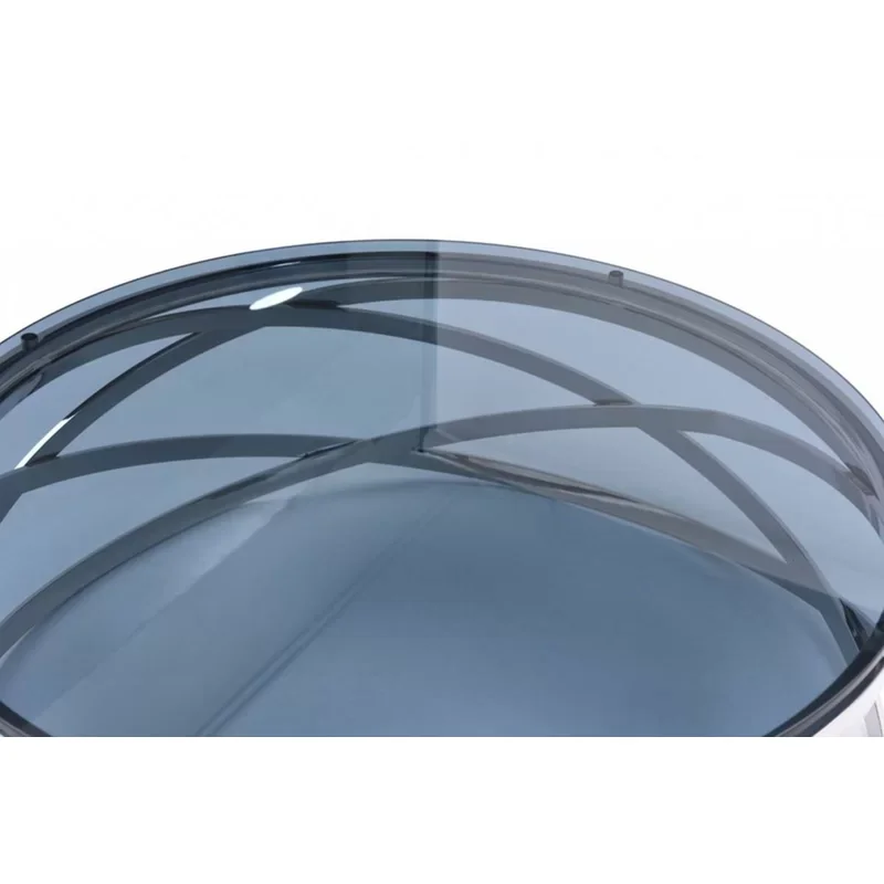 Modern Design Nordic Stainless Steel Living Room Furniture Smoked Tempered Glass Top Round Coffee Table