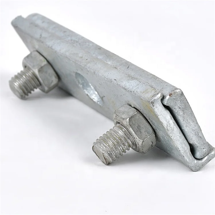 Cable Suspension Clamp Parallel Groove Guy Wire Suspension Galvanized Clamp With 3 Bolts