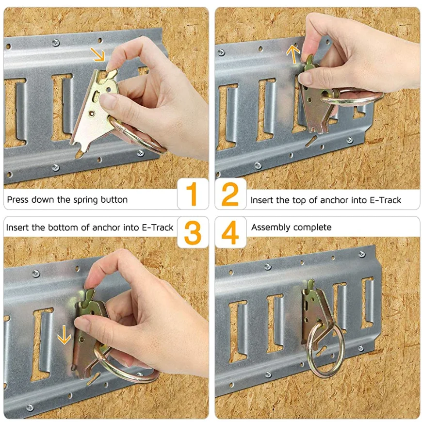 Грузовое оборудование, логистическая Тяговая рейка, оцинкованная сталь, 10 дюймов, горизонтальный грузовик, E-track