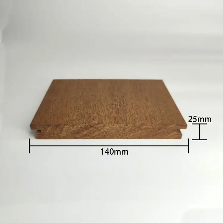 Durable and Stable outdoor/ exterior smooth solid bamboo wood deck board 18*140mm Moso bamboo terrace for landscaping & decking